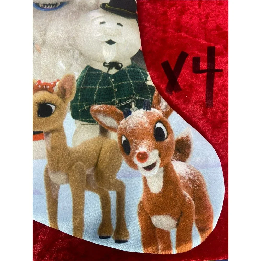 Rudolph Christmas Stocking Kids Holiday Gift Bumble‎ Clarice Santa Snowman